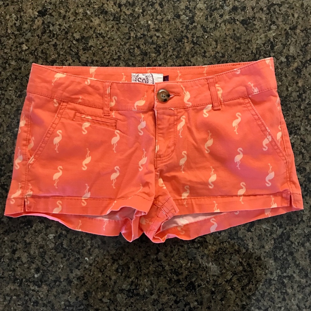 Cute So brand Peach Flamingo Shorts